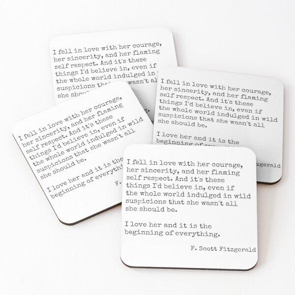 Item preview, I fell in love ― F. Scott Fitzgerald designed and sold by The Little Wood Cottage.