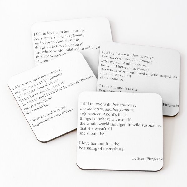 Item preview, I fell in love ― F. Scott Fitzgerald designed and sold by The Little Wood Cottage.