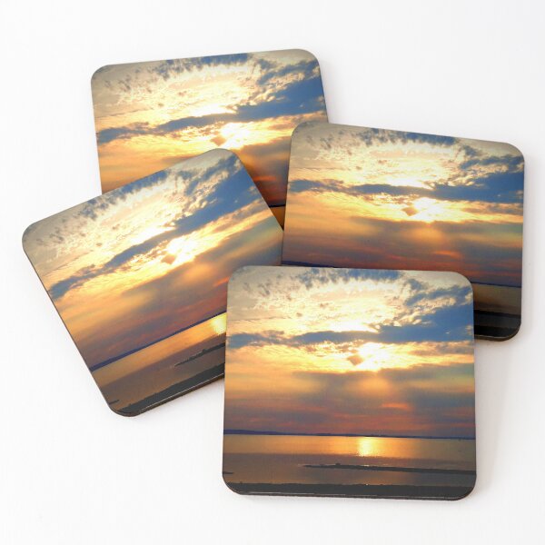 Item preview, Suset over a calm lake designed and sold by MimiSandell.