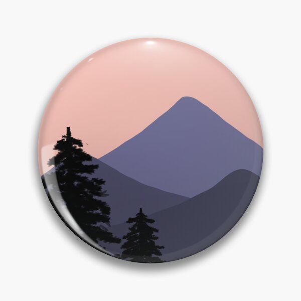Item preview, Nature Scenery Illustration | Mountains and Trees designed and sold by Moodyandmellow.