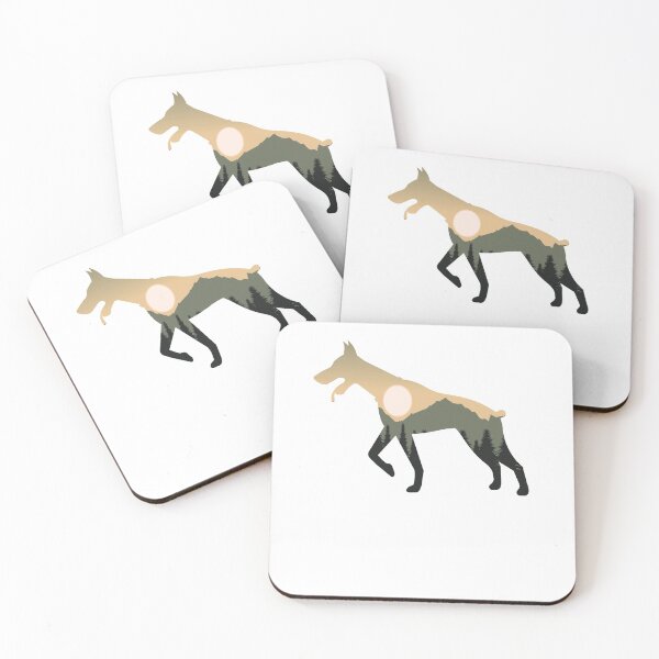 Item preview, doberman pinscher dog forest mountain sunset gift designed and sold by alaechamlal.