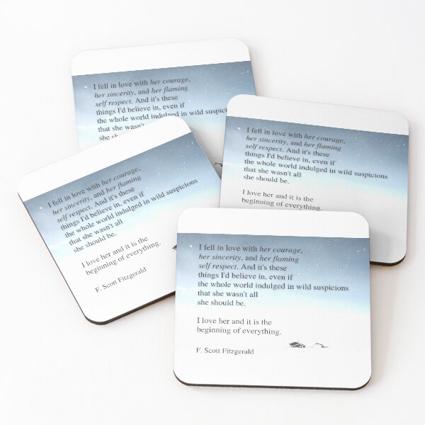 Item preview, I fell in love ― F. Scott Fitzgerald designed and sold by The Little Wood Cottage.