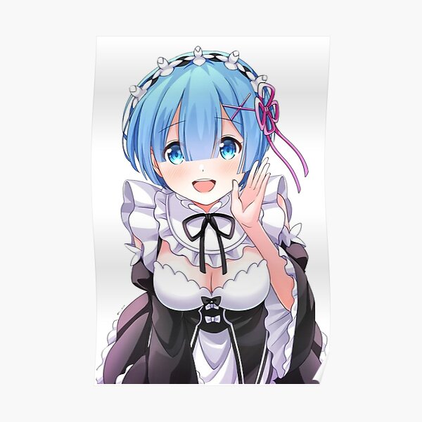 "Rem, Re: Zero waifu" Poster by elfercar | Redbubble