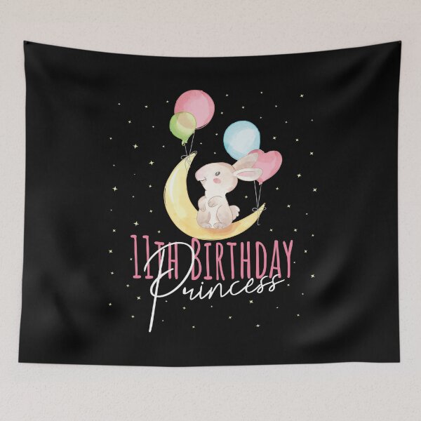 Item preview, 11th Birthday Princess Girl 11 Years Old Rabbit Lover B-Day design designed and sold by Grabitees.