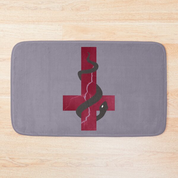 Item preview, Upside Down satan cross with snake – Symbol gift for Halloween designed and sold by CareShare Design.