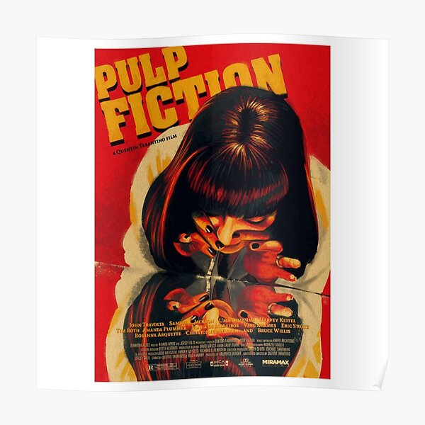 Póster vintage de Pulp Fiction: pegatinas, camisetas y más Póster