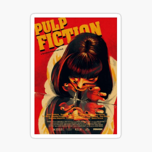 Pulp Fiction Vintage Poster - Aufkleber, T-Shirts und mehr Sticker