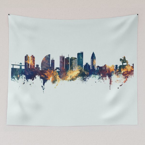 Item preview, Ulaanbaatar Mongolia Skyline designed and sold by ArtPrints.