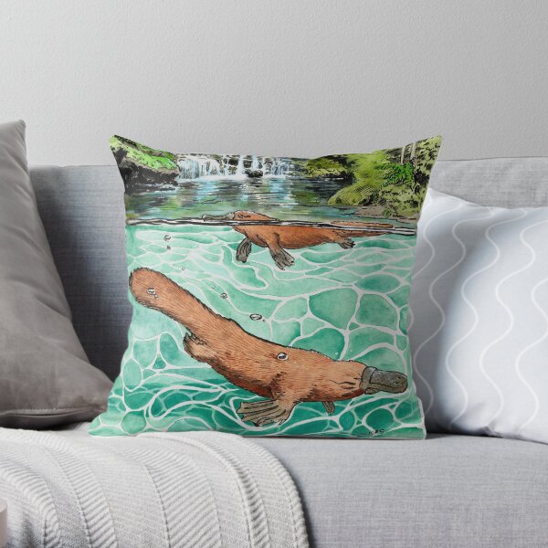 Platypus Falls Throw Pillow