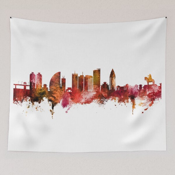 Item preview, Ulaanbaatar Mongolia Skyline designed and sold by ArtPrints.