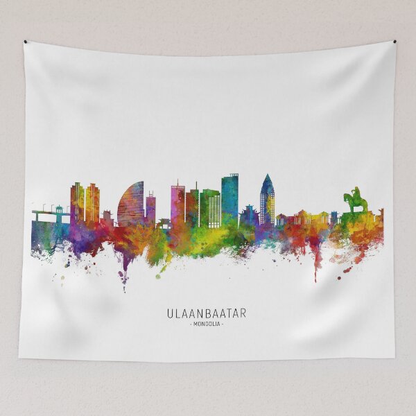 Item preview, Ulaanbaatar Mongolia Skyline designed and sold by ArtPrints.