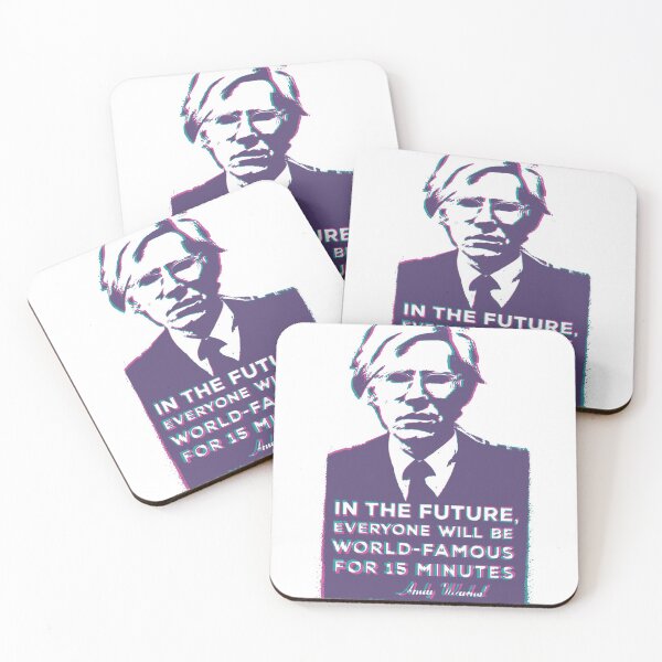 Item preview, Andy Warhol In The Future Fame Quote Pop Street Art Misprint designed and sold by BourbonMania.