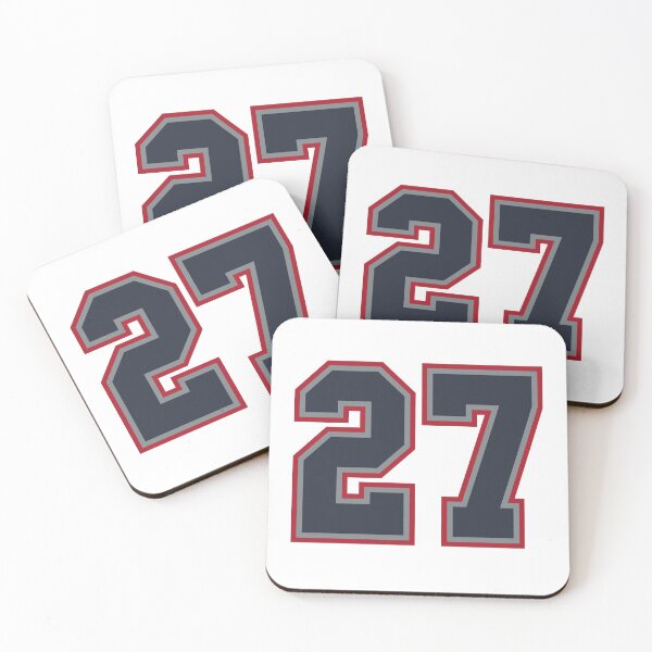 Item preview, 27 Navy Grey Red Sports Number Twenty-Seven designed and sold by HelloFromAja.