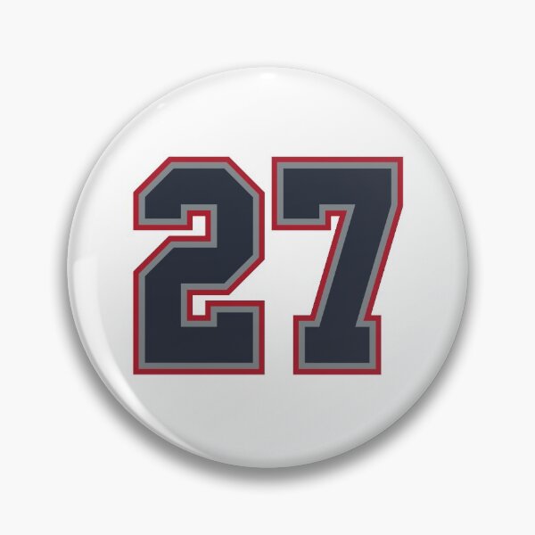 Item preview, 27 Navy Grey Red Sports Number Twenty-Seven designed and sold by HelloFromAja.