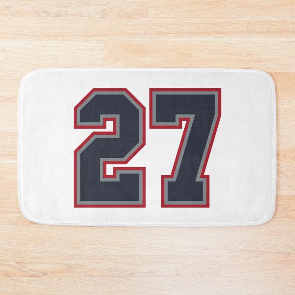 Item preview, 27 Navy Grey Red Sports Number Twenty-Seven designed and sold by HelloFromAja.