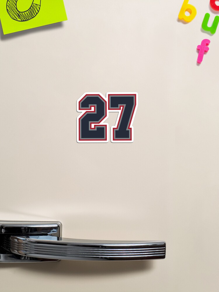 27 Sports Number Twenty-Seven Sticker for Sale by HelloFromAja