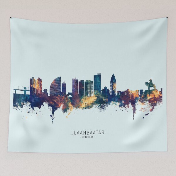 Item preview, Ulaanbaatar Mongolia Skyline designed and sold by ArtPrints.