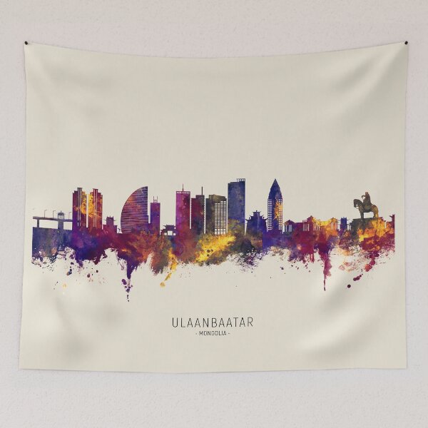 Item preview, Ulaanbaatar Mongolia Skyline designed and sold by ArtPrints.
