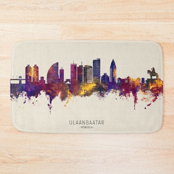 Item preview, Ulaanbaatar Mongolia Skyline designed and sold by ArtPrints.