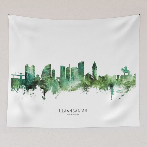 Item preview, Ulaanbaatar Mongolia Skyline designed and sold by ArtPrints.