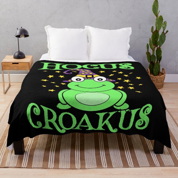 Item preview, Halloween Frog Witch Hat Hocus Croakus Funny Pun Meme designed and sold by funnytshirtemp.