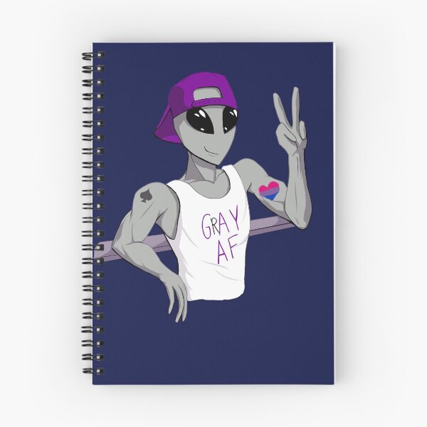 Item preview, Biromantic Grey Ace Alien designed and sold by silentrebel.