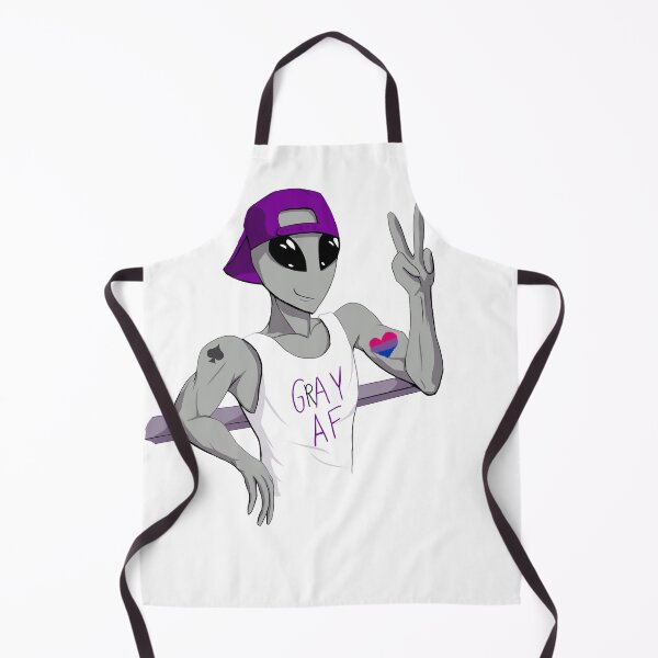 Item preview, Biromantic Grey Ace Alien designed and sold by silentrebel.