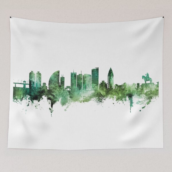 Item preview, Ulaanbaatar Mongolia Skyline designed and sold by ArtPrints.