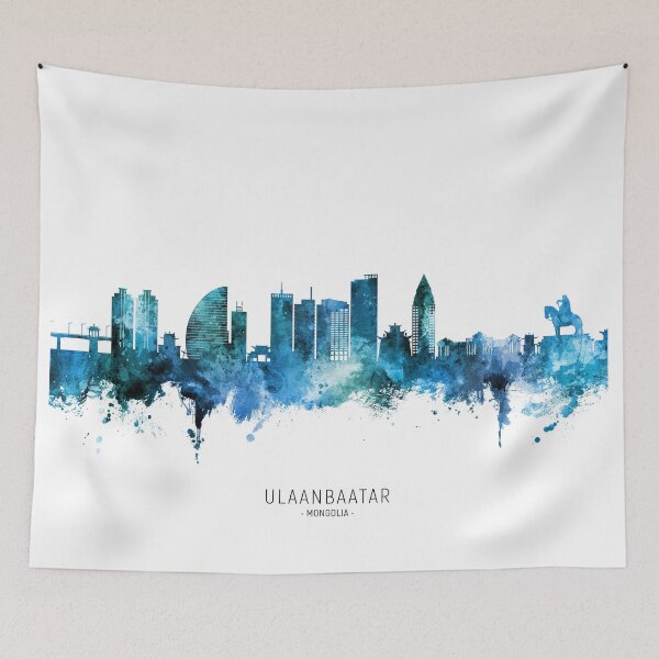 Item preview, Ulaanbaatar Mongolia Skyline designed and sold by ArtPrints.