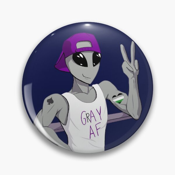Item preview, Aromantic Grey Ace Alien designed and sold by silentrebel.