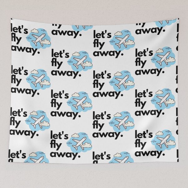 Item preview, Lets Fly Away - With Airplane Flying in the Sky (Clouds) designed and sold by jetmike.