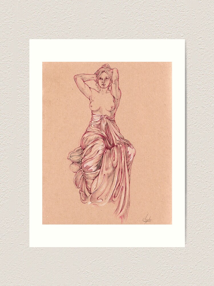 Aperçu 1 sur 3. Impression artistique avec l'œuvre Étude Alphonse Mucha créée et vendue par hausofdio.