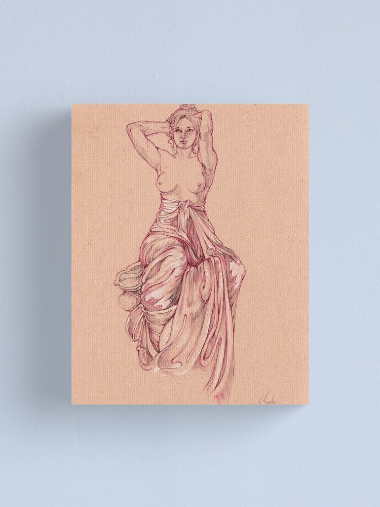 Aperçu 1 sur 3. Impression sur toile avec l'œuvre Étude Alphonse Mucha créée et vendue par hausofdio.