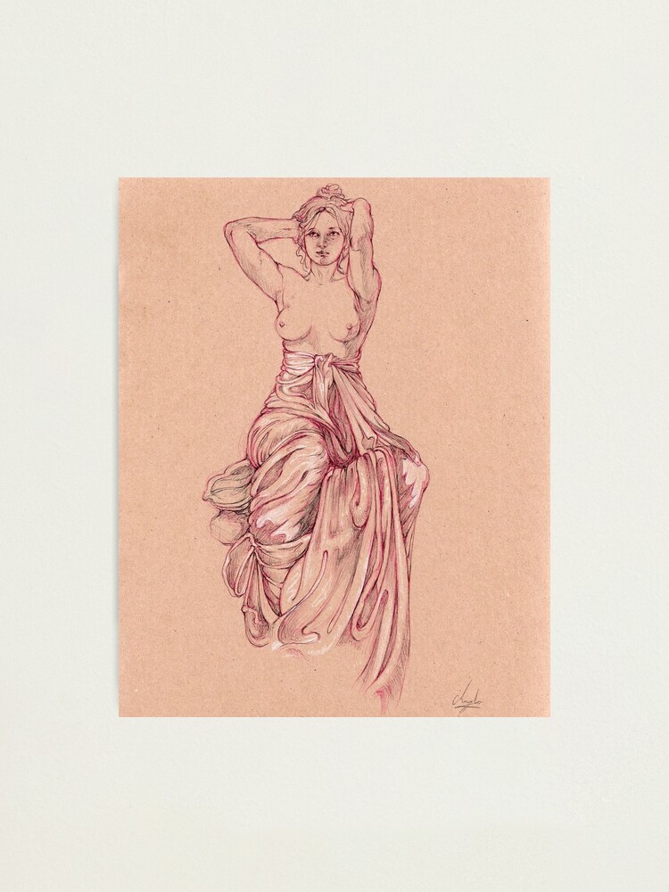 Aperçu 1 sur 3. Impression photo avec l'œuvre Étude Alphonse Mucha créée et vendue par hausofdio.