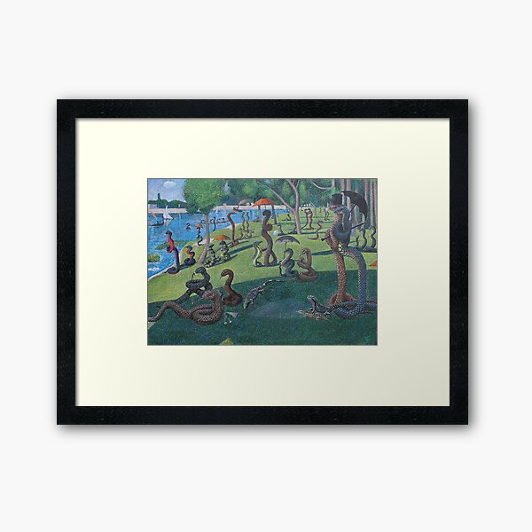 Sunday Afternoon on the Island of La Serpent, after Seurat Framed Art Print