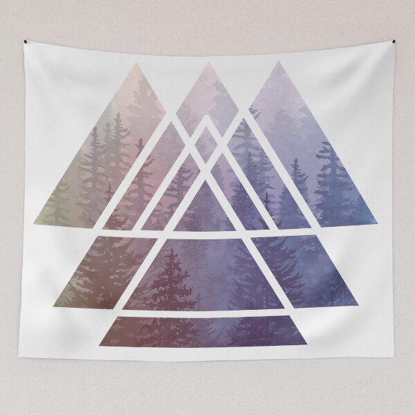Item preview, Sacred Geometry Triangles - Rainbow  Misty Forest designed and sold by maryedenoa.