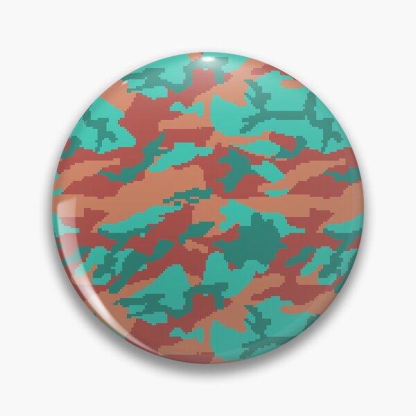 Artikelvorschau, Rust and Teal - Pixeliertes Camo-Wiederholungsmuster entworfen und verkauft von stilo29.