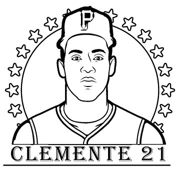 Roberto Clemente Coloring Page