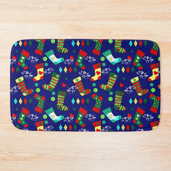 Item preview, Christmas Stockings with Dark Blue Background, Christmas and Holiday Fantasy Collection designed and sold by Sharon Schwalbe.