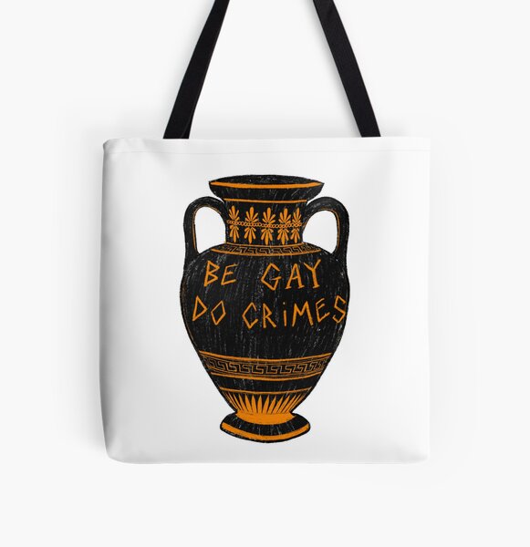 Artikel-Vorschau von Antike griechische Vase „Sei schwul, begehe Verbrechen“ LGBT+ Archäologie-Meme, designt und verkauft von CuteClassics.