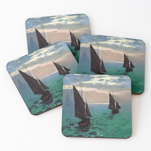 Item preview, Fishing Boats at Sea-Claude Monet designed and sold by LexBauer.
