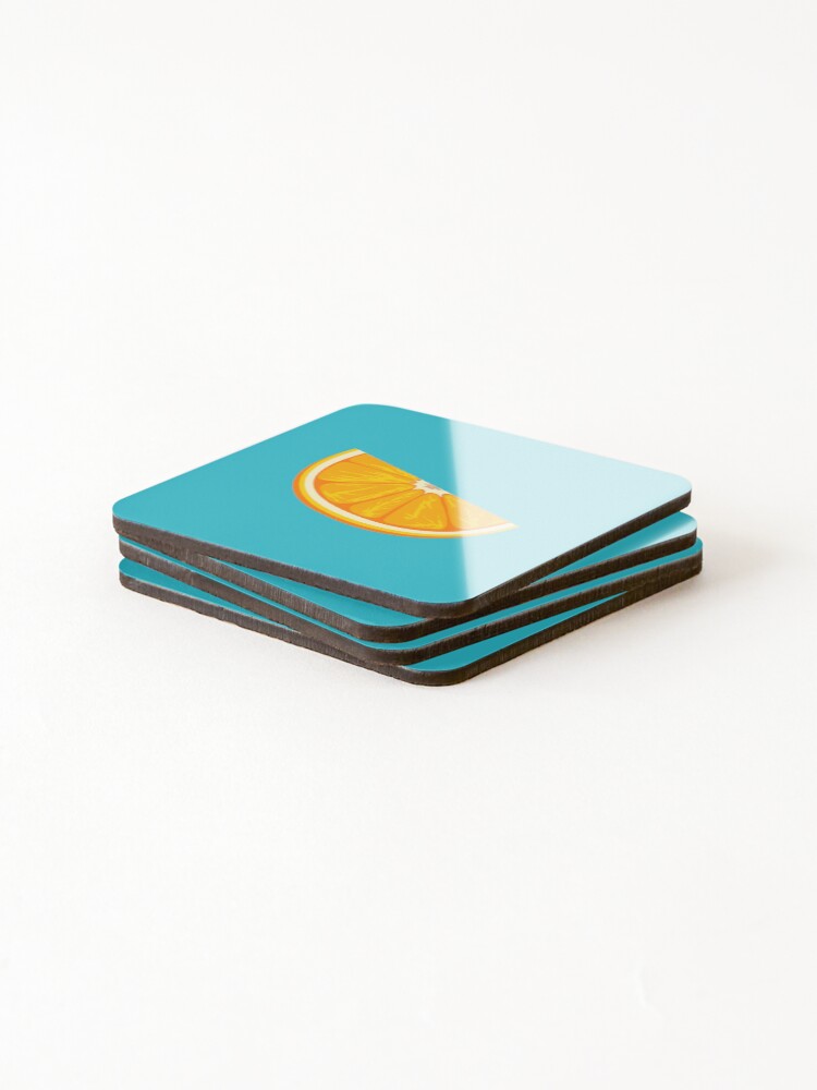 Thumbnail 4 of 5, Coasters (Set of 4), Orange Slice designed and sold by InkPotGraphics.