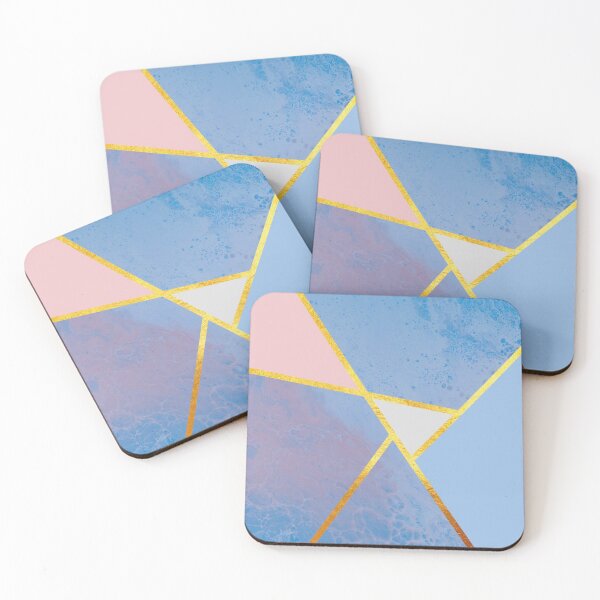 Item preview, Abstract paint print, color blocking dark blue designed and sold by ColorsHappiness.
