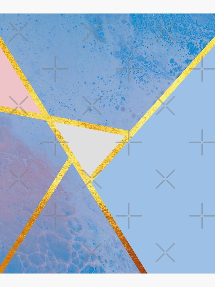 Abstract paint print, color blocking dark blue by ColorsHappiness