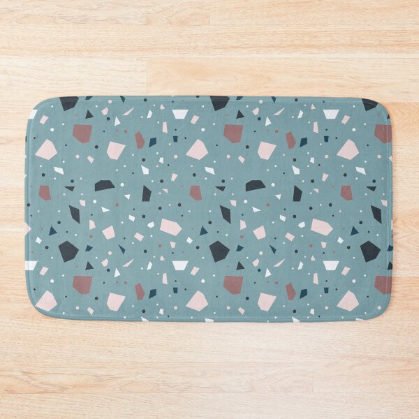 Item preview, Terazzo Beige Brown and Dark Grey on Turquoise Pattern designed and sold by Alicia Chee.