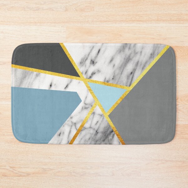 Item preview, Geometric marble print, color blocking blue designed and sold by ColorsHappiness.