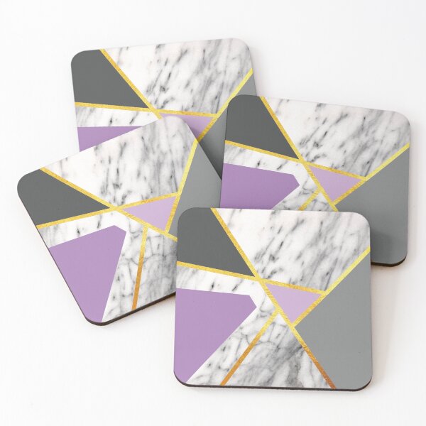 Item preview, Geometric marble print, color blocking purple designed and sold by ColorsHappiness.