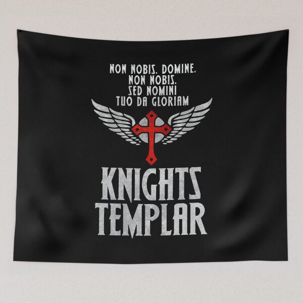 Item preview, Knights Templar MOTTO insignia / The crusader / Cross and wings vintage style designed and sold by Naumovski.