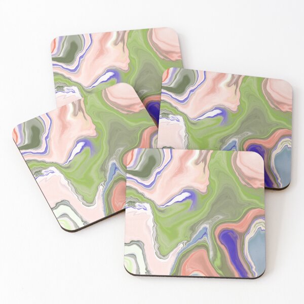 Item preview, Land and Sea Marble Pattern - Pastel Palette designed and sold by Squarebird.