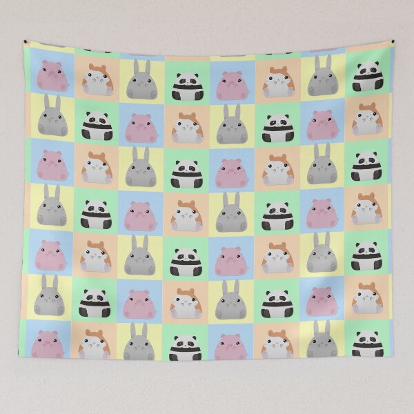 Item preview, Cute Little Chubby Animals Pastel Repeating Pattern designed and sold by stilo29.